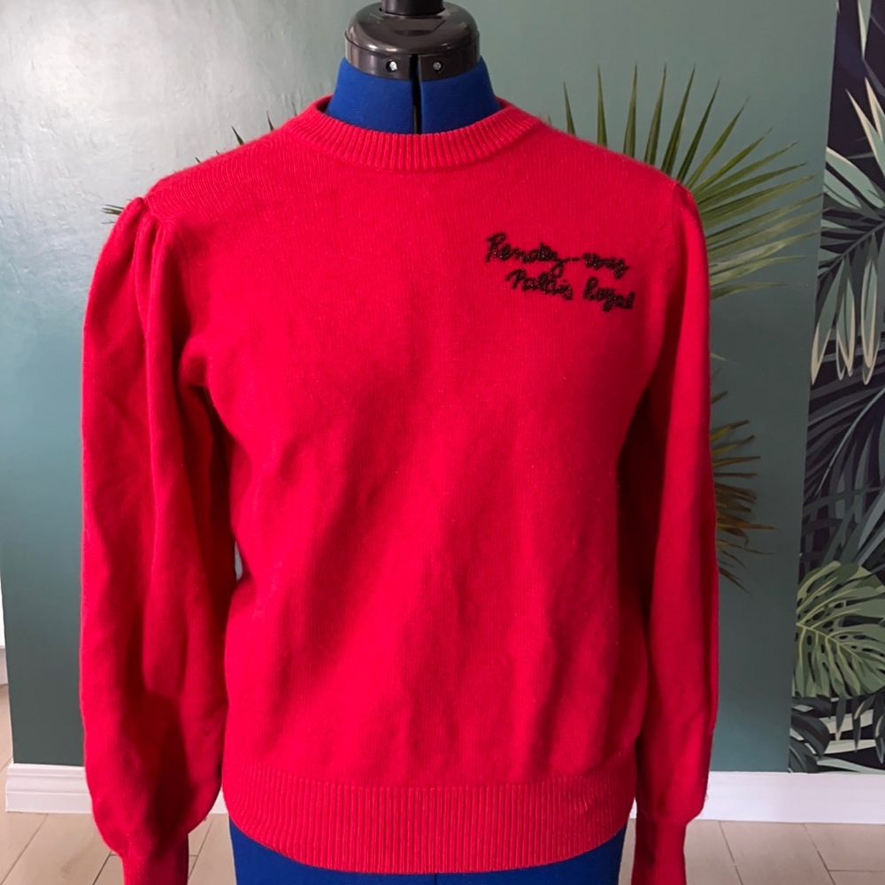 Maje Rendezvous red sweater